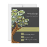 Eco Tree Wedding Response Card invitations