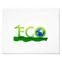 eco with globe as  word on grass.png photograph