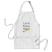 École maternelle rayée de papier et de crayon tabliers