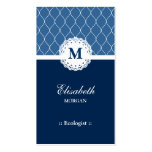 Ecologist Elegant Blue Lace Pattern Business Card Template