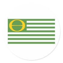 Ecology Flag Round Stickers