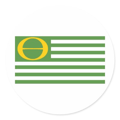 Ecology Flag Round Stickers by tshirt_doctor