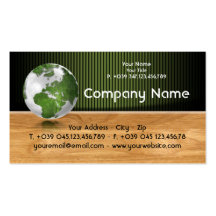 Ecology Green World Business Card