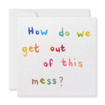 Economic meltdown personal mess unique art words
