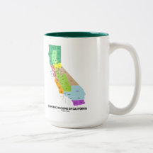 Economic Regions Of California (Map) Coffee Mug