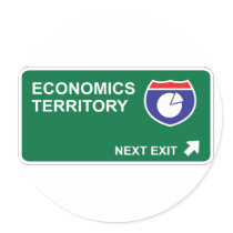 Economics Next Exit Round Sticker