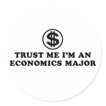 Economics Student Round Sticker