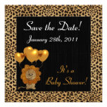 Économies de baby shower la copie de guépard de da invitations