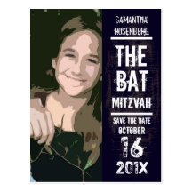 Économies de bat mitzvah de groupe de rock la date carte postale