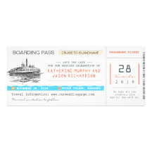 économies de carte d'embarquement de croisière les invitations personnalisées