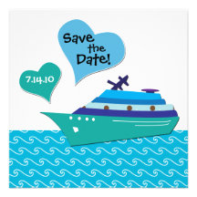 Économies de Cruiseship la carte de date de mariag Invitations