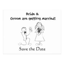Économies de mariage de couples de bande dessinée  cartes postales