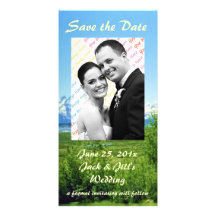 Économies de MARIAGE de Tetons de ressort la date Photocarte Customisée