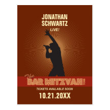 Économies de Mitzvah de barre de vedette du rock l Cartes Postales