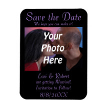 Économies de photo la date ! magnets rectangulaires