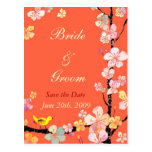 Économies de Sakura les cartes postales de mariage