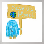 Économies de Teal la planète Posters