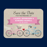 Économies de toile de rose de bicyclette de style  magnets