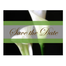 Économies du zantedeschia 2 le mariage de date cartes postales