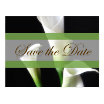 Économies du zantedeschia 3 le mariage de date cartes postales