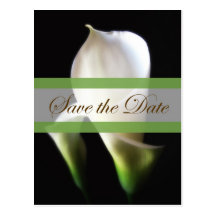 Économies du zantedeschia 4 le mariage de date cartes postales