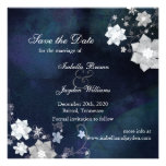 Économies florales de mariage de fleurs de neige d cartons d'invitation