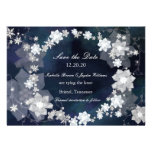 Économies florales d'hiver de guirlande de SnowFlo Invitations Personnalisées