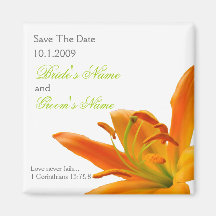 Économies florales oranges l'aimant 3 de date