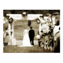 Économies vintages de mariage la date carte postale