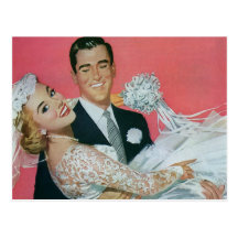 Économies vintages de mariage la date ! nouveaux m cartes postales