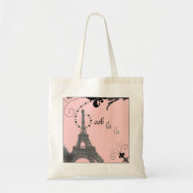 Économies vintages romantiques de mariage de Paris Sac En Toile