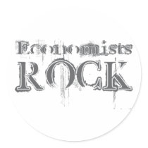 Economists Rock Round Stickers