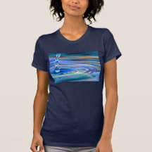 Écoulement clair de baisses de l'eau bleue t-shirts