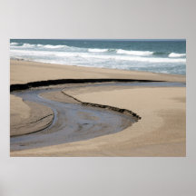 Écoulement - plage de crique de Scott Posters