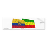 Ecuador and Carchi waving flags Bumper Stickers