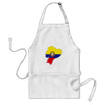 Ecuador flag map apron