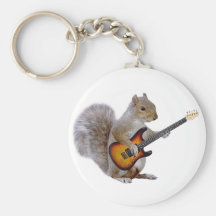 Écureuil jouant la guitare porte-clefs