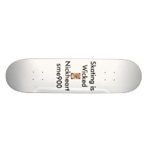 ed, Skating is Wicked-Nickheartsme900 Skateboard Decks