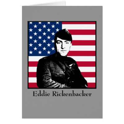 Eddie Rickenbacker and the American Flag by militarycards