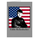 Eddie Rickenbacker and the American Flag Greeting Card