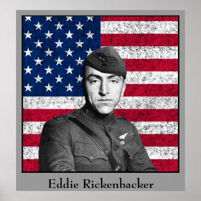 Eddie Rickenbacker and The U.S. Flag by parrow1978