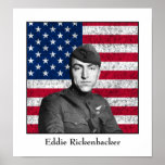 Eddie Rickenbacker and The US Flag Posters