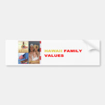 EDDIE US SENATOR 2012 | HAWAII FAMILY VALUES BUMPER STICKER