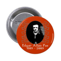 Edgar Allan Poe 1809-2009 Anniversary T shirt Pinback Buttons