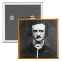 Edgar Allan Poe Portrait Pin