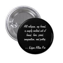 Edgar Allan Poe Quote Button