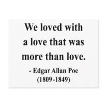 Edgar Allen Poe Quote 12a Post Card