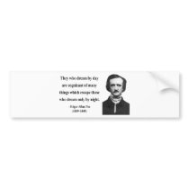 Edgar Allen Poe Quote 3b Bumper Sticker