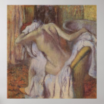 Edgar Degas - After Bath to Dry Wife nude 1896-98 Poster