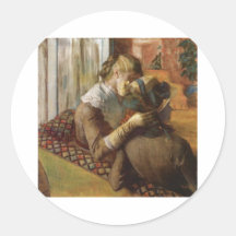 Edgar Degas - At the Milliners 1881 Pastel paper Stickers